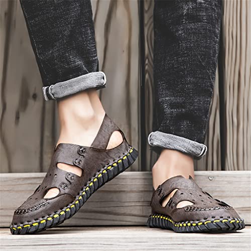 Classic Mens Sandals Breathable Mesh Sandals Men Outdoor Casual Lightweight Sandal Fashion Men Slipper(Gray,42 Code)4