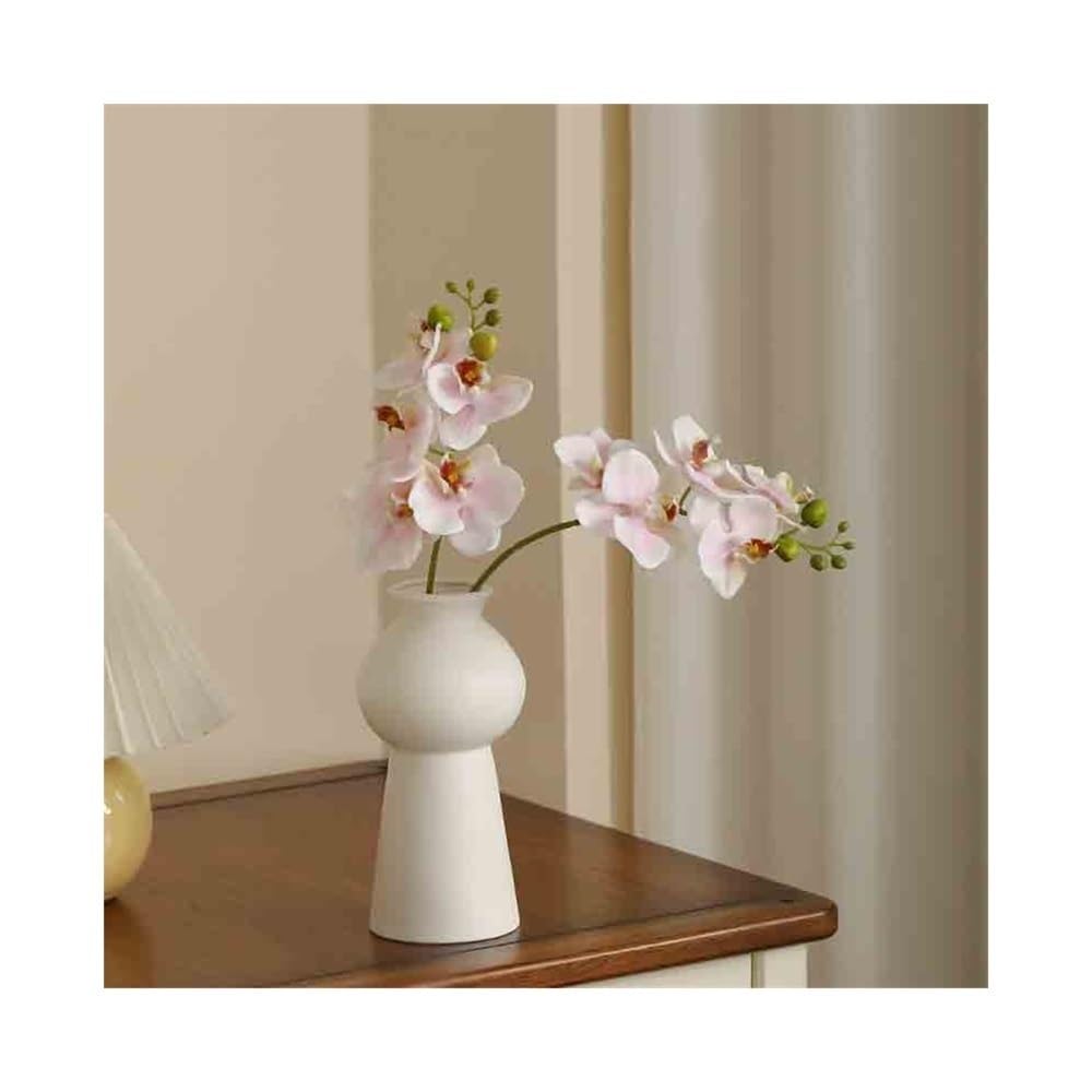 Bx9rE7tK3g Faux Flowers with Vase Pink Phalaenopsis Simulation Flowers Single Fake Living Room Flower Arrangement Desktop Artificial Flowers