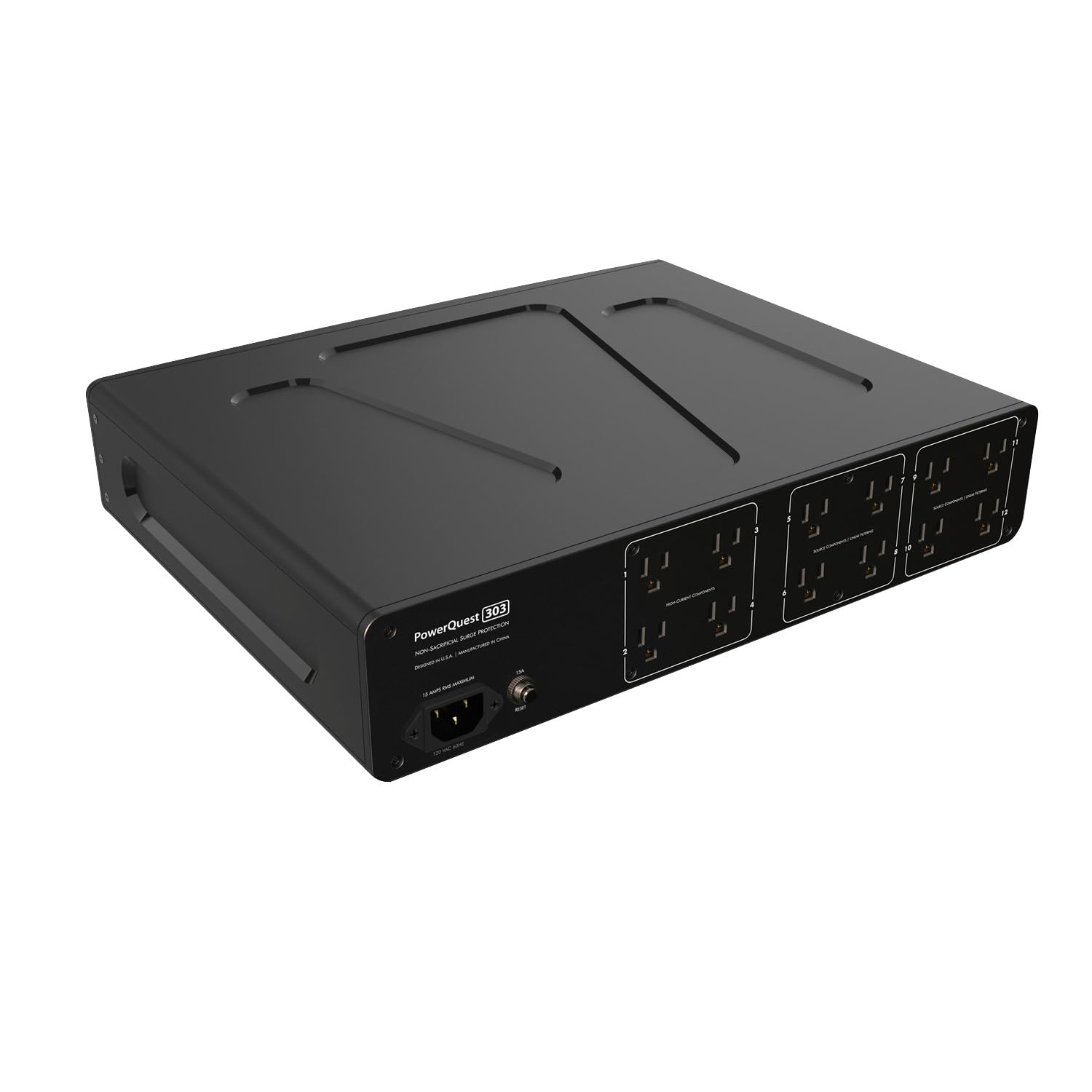 AudioQuest PowerQuest 303 12-Outlet Power Conditioner & Non-Sacrificial Surge Protector - North America