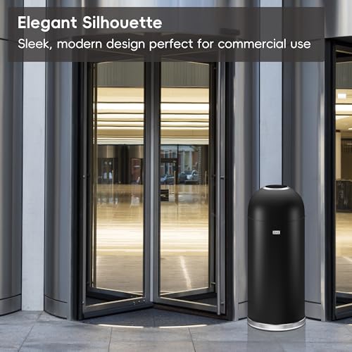 Eko EK9639-BL Eternal 56L/15 Gallon Large Capacity Tall Commercial Trash Can, Round Open Top Waste Bin thumb #5