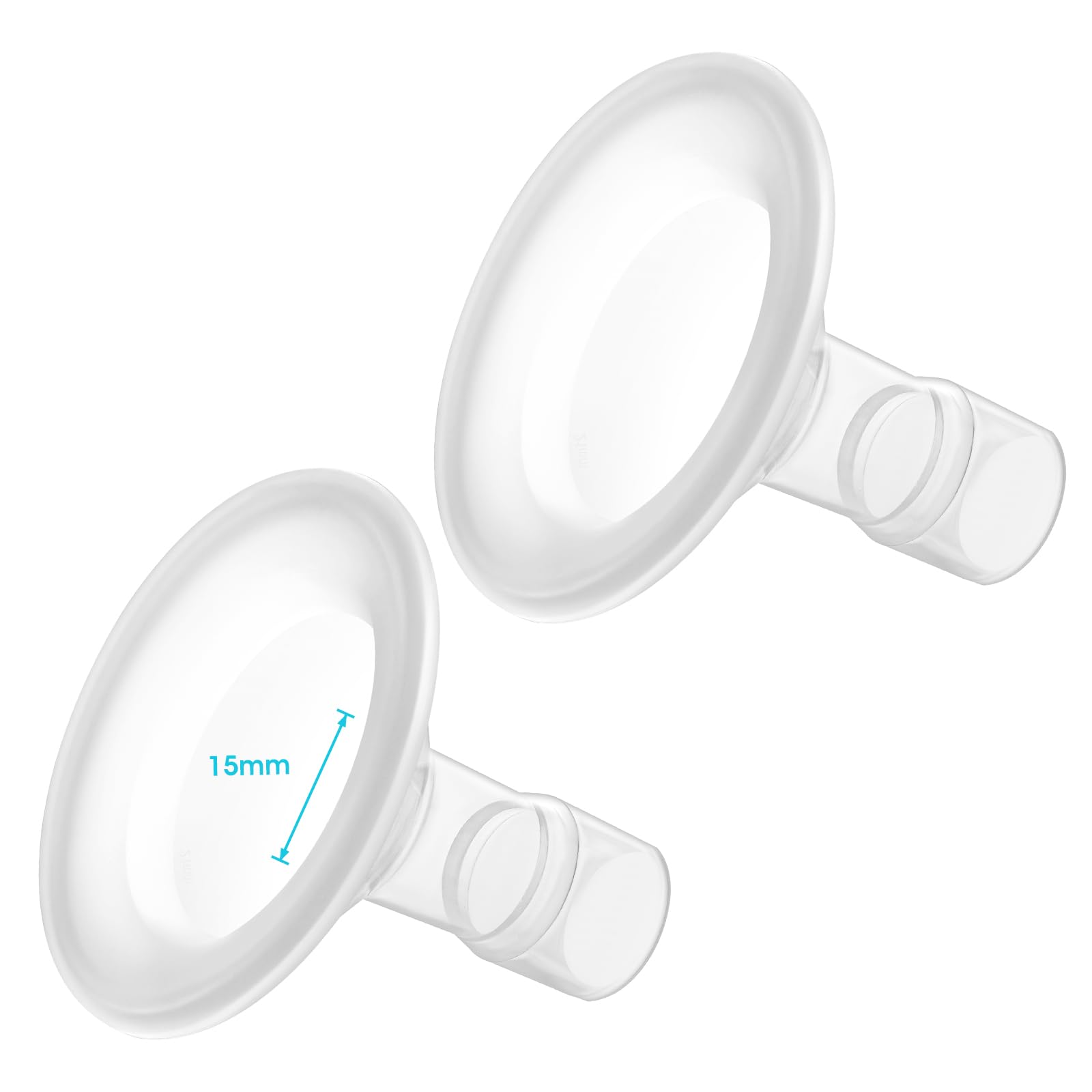 Belmikal 15mm Shields&Cushions Compatible with Medela Breast Pump- PersonalFit, Freestyle, Harmony, Maxi, Flex Lansinoh Pump-SignaturePro SmartPump