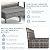 BUPPLEE 4 Pieces Patio Furniture Set, Outdoor Wicker Rattan Patio Conversation Furniture Set with Waterproof Cushion and Table for Lawn Poolside Backyard Garden Balcony Porch