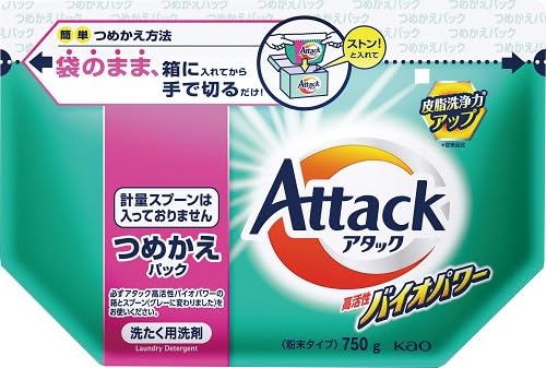 Amazon.co.jp: 花王 アタック 高活性バイオパワー 詰替 750g