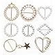 Pssopp 8Pcs Perle Schnallen Glänzende Schalschnalle Frauen Mädchen Schal Verschluss Clips Kleidung Ring Wrap Halter für Halstuch T-Shirt Schal
