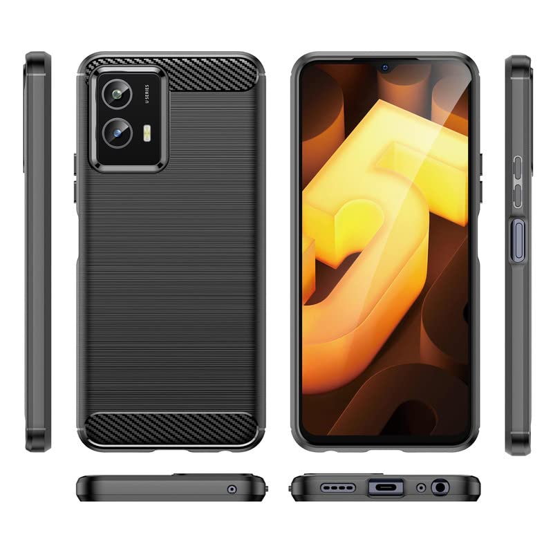 Image of Hybrid Carbon Fiber Back Case for Vivo T1 5G / Y75 5G (Black)