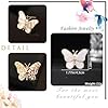 Wendalern Broche Papillon Perle Or Broche Papillon Émail Broche Papillon Perle Blanche Broche Insecte Broche Banquet Mariage Broche Corsage Bijoux Pour Femmes Et Filles #4