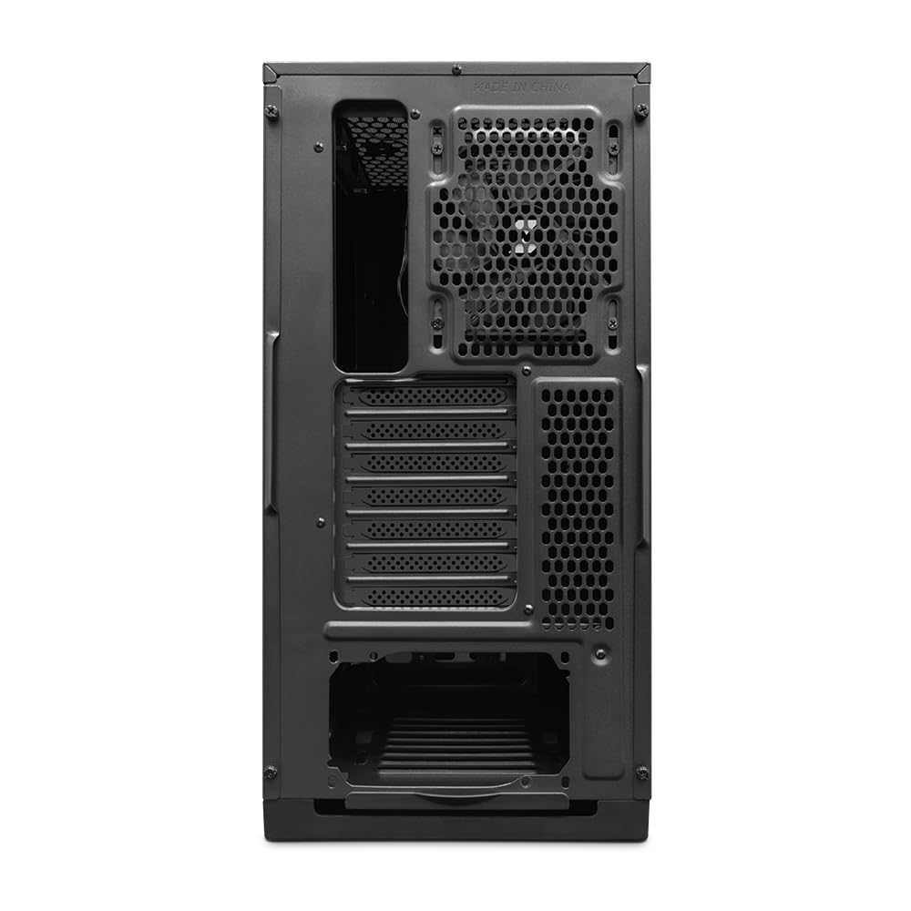 Zolyd Vilorian - Caja Gaming ATX con Aislamiento acústico, 3 Ventiladores 120mm, Lector de SD y TF, Refrigeración Líquida hasta 390mm, Filtro de Polvo, Controlador de Velocidad del Ventilador, Negro