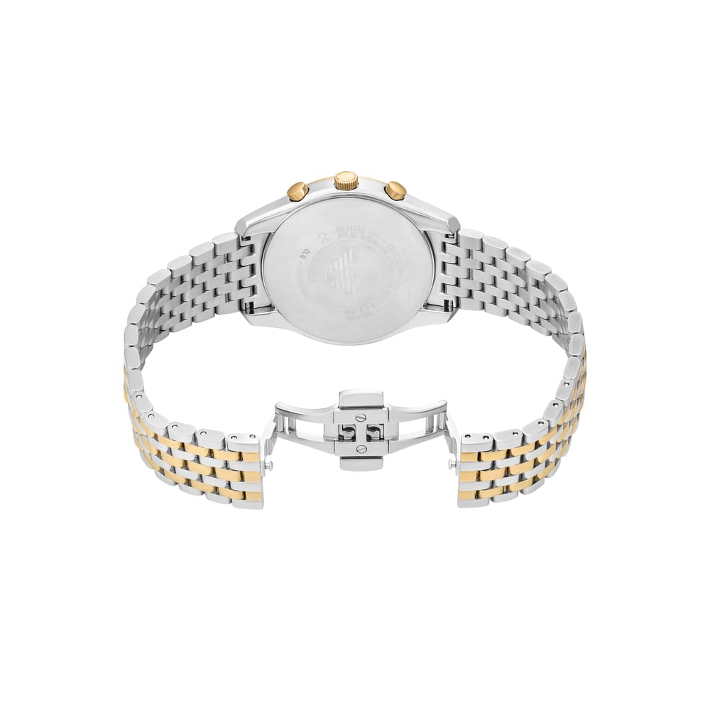 Emporio Armani Orologio da uomo, movimento al quarzo con cronografo e cassa 41mm con cinturino in acciaio o in pelle
