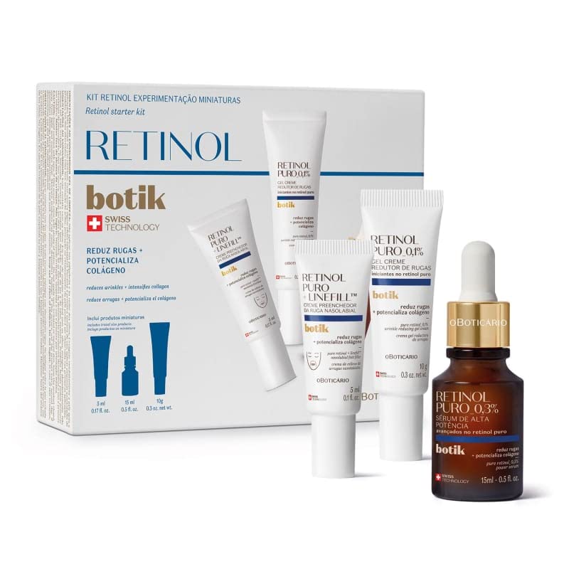 O Boticário Kit Miniatura de Produtos Botik com Retinol Puro