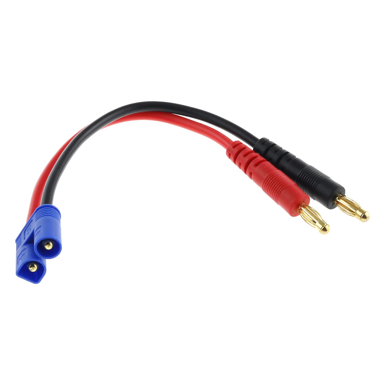 DGZZI 15cm EC3 Male to 4mm Banana Connector Plug Adapter Lead Silicone Battery RC Balance Charge Cable