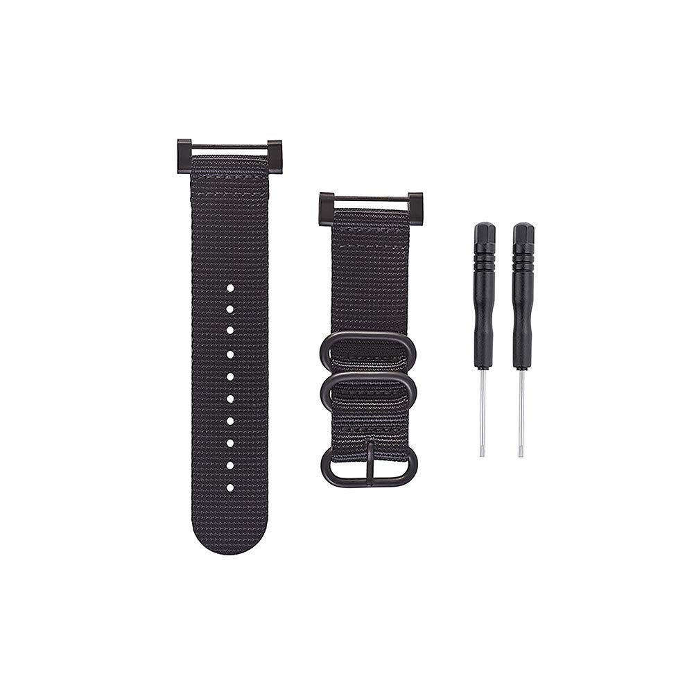 HANYTON Watch Wrist Band Compatible with Suunto Core, Premium Woven Nylon Canvas Strap Replacement Kit, 24mm Sport Strap, Lugs Adapter, Threadlocker,