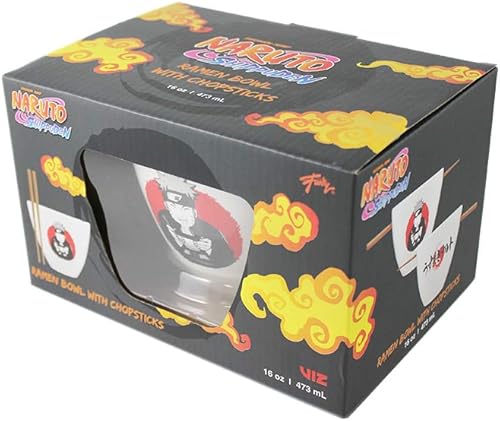 Miniatura 10 de Naruto Shippuden Ramen Bowl con palillos  Taza de sopa de cerámica de 16 onzas  Con Naruto Uzumaki Comiendo Ichiraku Ramen  Con licencia oficial