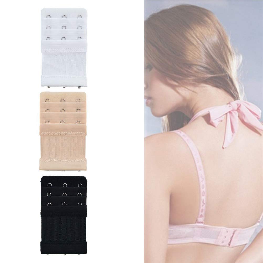 XREE 12 Stücke BH Verlängerung, Bra Extender, BH Erweiterung 2 Haken/ 3 Haken/4er-Haken BH Erweiterung BH-verlängerung für Frauen-BH 3 Farben