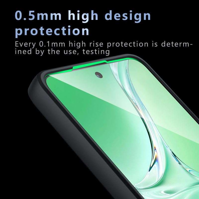 Image of REALCASE Back Cover Case for OnePlus Nord CE 4 Lite 5G / Oppo K12x 5G | Slim Fit Hard PC Back & Soft TPU Bumper | Protective Shockproof Scratch Resistant Case for Nord CE 4 Lite (Black+Clear)