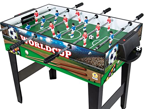 Teorema Giocattoli - 4 in 1 Spieltisch aus Holz, Tischfußball, Tischtennis, Air Hockey, Billard, Maße 96 x 86 x 68, 67359 – Bild 3