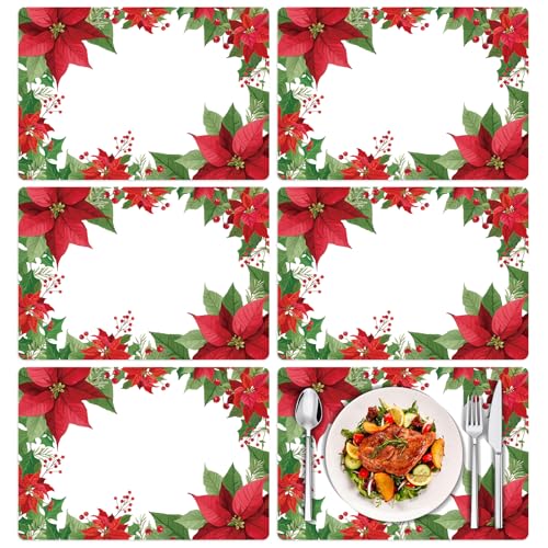 Platzset Weihnachten, Tischset Weihnachten Abwaschbar, Platzdeckchen...
