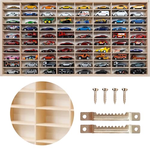 Dekoralove Organiseur en bois pour voitures Hot Wheels affichage 80 x 40 cm pour bijoux pour...