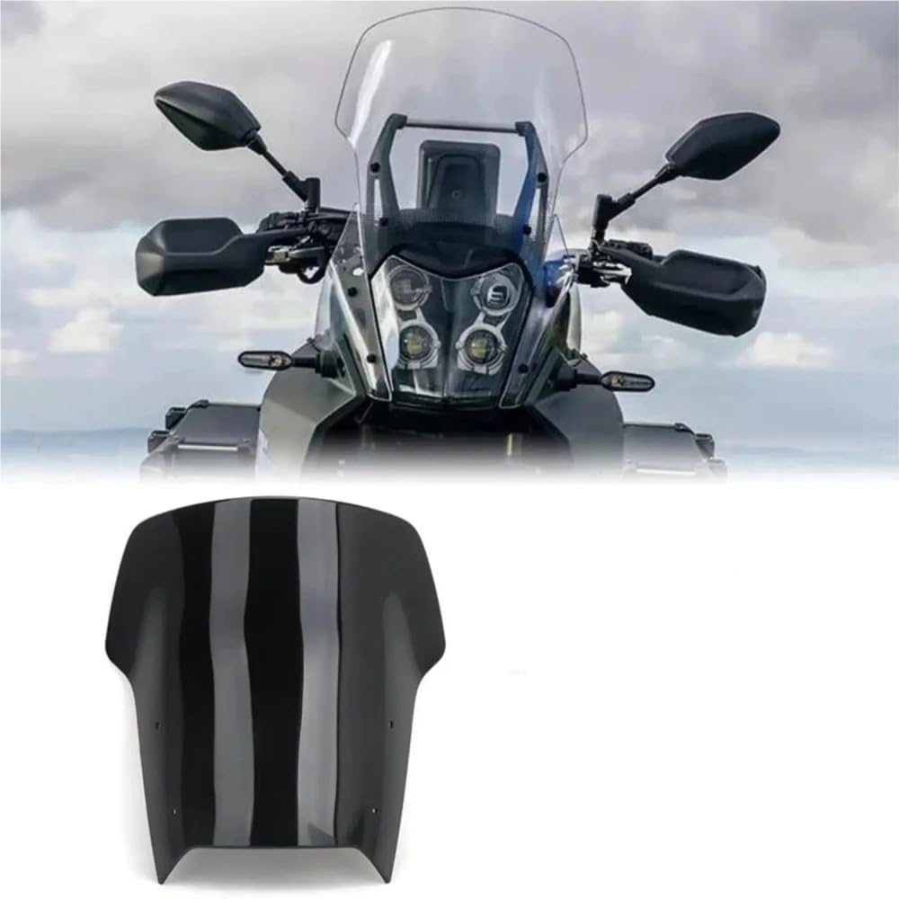 Dla YAMAHA Tenere 700 2021-2024 Deflektor Szyby Motocyklowej Szyby Motocyklowej(Black)