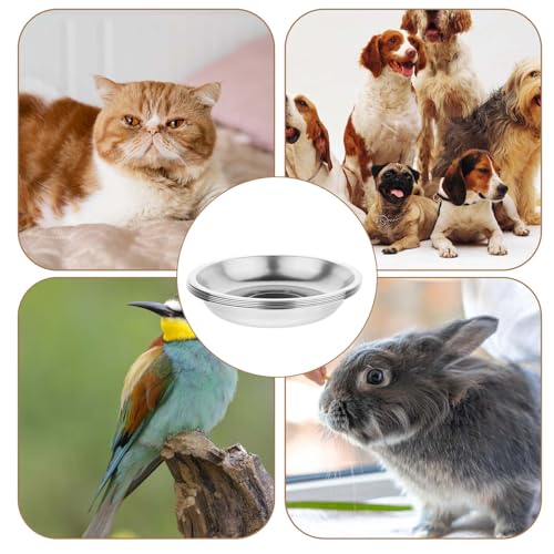 5 Stück Katzennäpfe Edelstahl, 15 cm Futternapf Katze für Katzen mit Breiten Schnurrhaaren Surefeed Futterschale Trinknapf Katze Napf Katze-Fressnapf Hundenapf Kleine Hunde, für Katzen Kleine Hunde