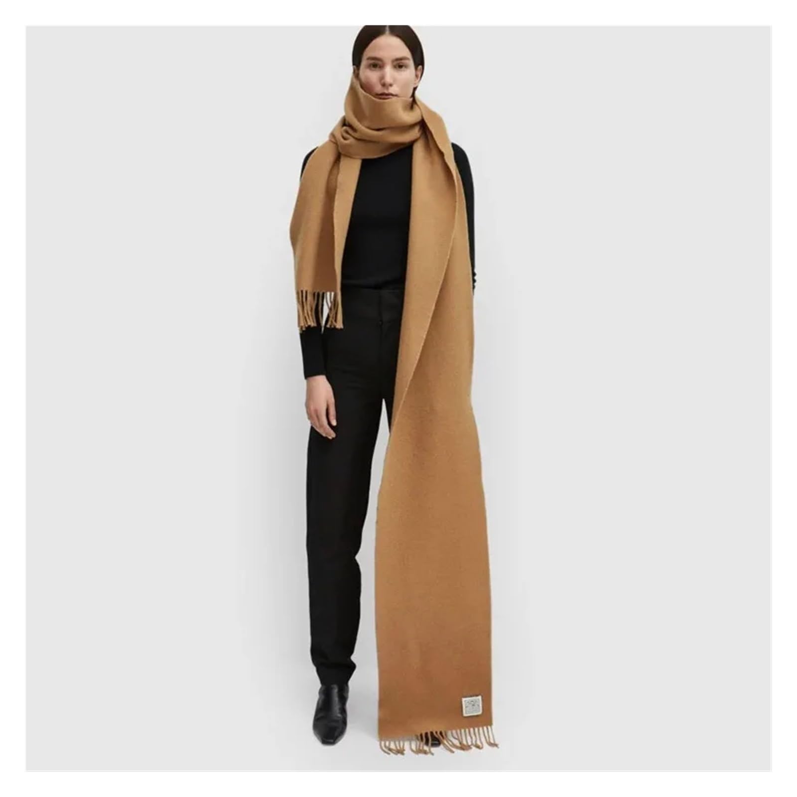 sciarpa invernale Luxury Winter Wool Scarf Women Cashmere Warm Female Shawls Wraps Thick Soft Scarves Stole Style Trends Versatile