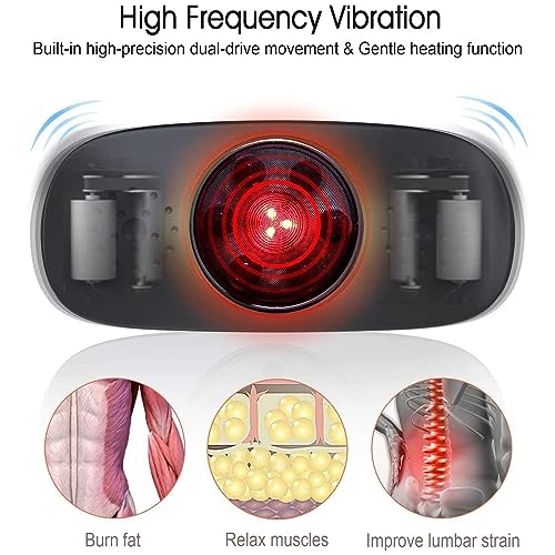 Cinturón tonificante adelgazante con masaje de vibración ajustable y calor suave para pérdida de peso, 4 modos de masaje para quemar grasa abdominal y promover la digestión