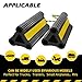 Vacallity Solid Rubber Wheel Chock for Travel Trailers Camper RV Truck Car, Sturdiness Heavy Duty Simple Easy to use, Tires Chock Block Stopper with Nylon Rope Yellow Reflective Tape