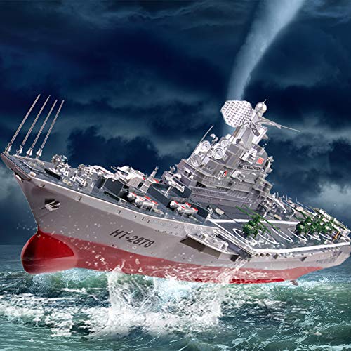 JZH Barca Telecomandata Barca RC 1: 275 Modello di Portaerei 2.4Ghz 25Km/H 4 Canali Motoscafo Radiocomandato Alta Velocita Barca da Regata Imbarcazioni Giocattolo Telecomandate