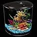 Koller Products AquaView 3.5-Gallon Plastic Aquarium Starter Kit with Power Filter & LED Lighting (7 Color Selections), Ideal for a Variety of Fish,Tropical Fish - Betta Fish
