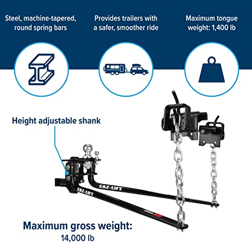 Camco EAZLift Elite 1,200lb RV Weight Distribution Hitch Adjustable