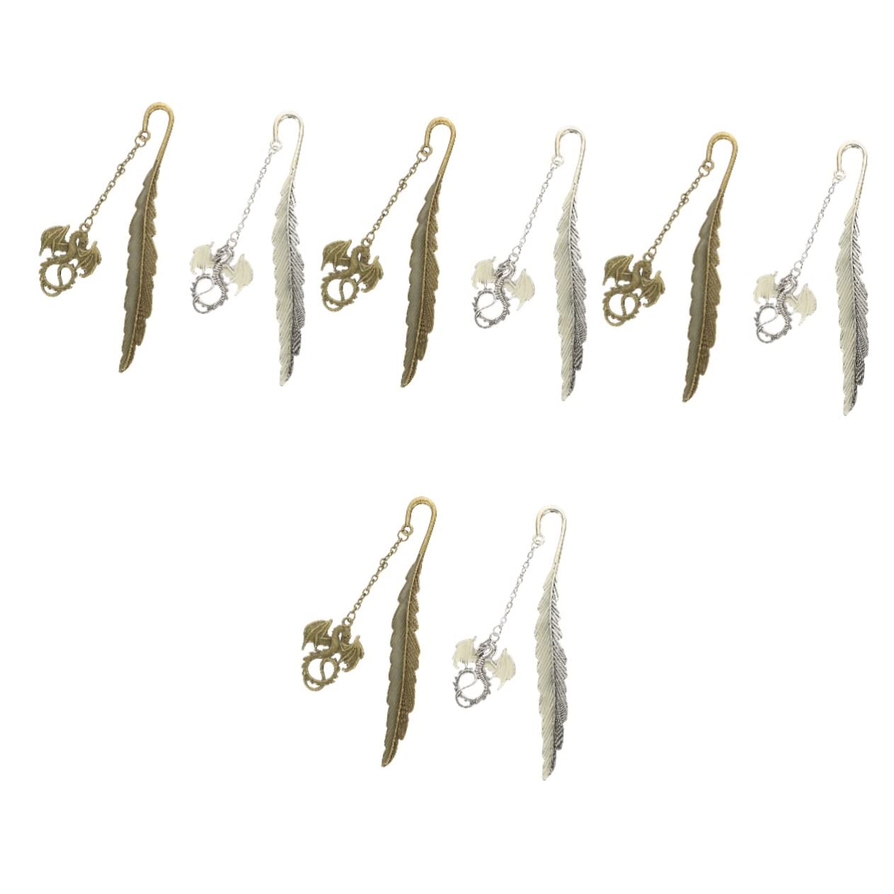 Angoily 4 Set Segnalibri Vintage Luminosi Zinco Per Lettori E Studenti E Decorativo Per Libri Elegante 2 Pezzi*4