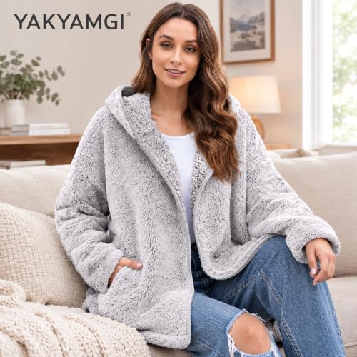 Sherpa Fleece Jacket Women Fluffy Blanket Blanket Winter Zip Up Outerwear - image 3