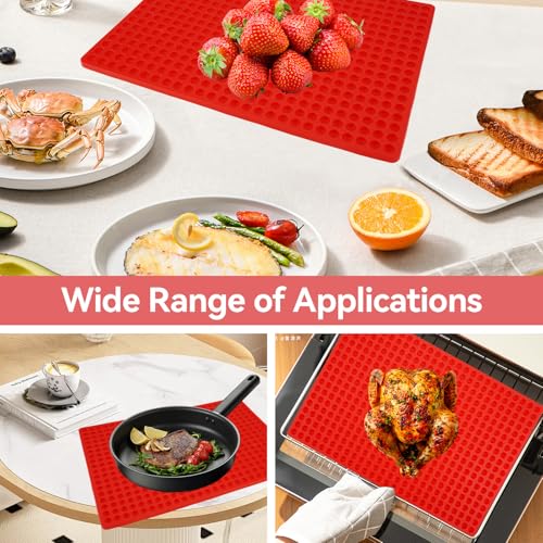2 Stück Backmatte Hundekekse, Hundebackmatten Silikon mit Teigspatel, Backmatten für Hundeleckerlies, Leckerli Backmatte für Hunde, für Mikrowelle Backofen (1.2 cm Halbkugel+1.5 cm Herzform)