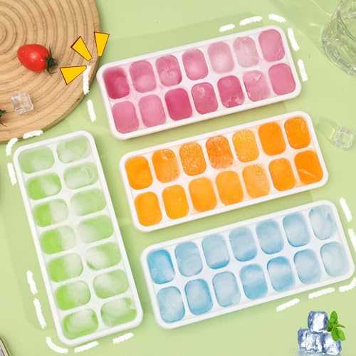 Bandeja de silicona para cubitos con tapa, 14 compartimientos miniatura 6