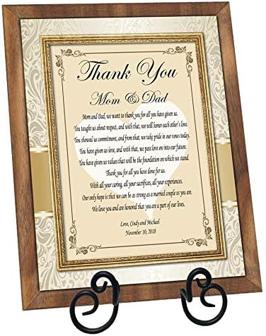 Amazon Com Allgiftframes Bride And Groom Thank You Gift To Parents Wedding Day Wording Poem Mother Father Letter Poetry Walnut Plaque Easel Poetry Message Present Home Kitchen Amazon Com Allgiftframes Bride And Groom Thank You Gift To Parents Wedding Day Wording Poem Mother Father Letter Poetry Walnut Plaque Easel Poetry Message Present Home Kitchen