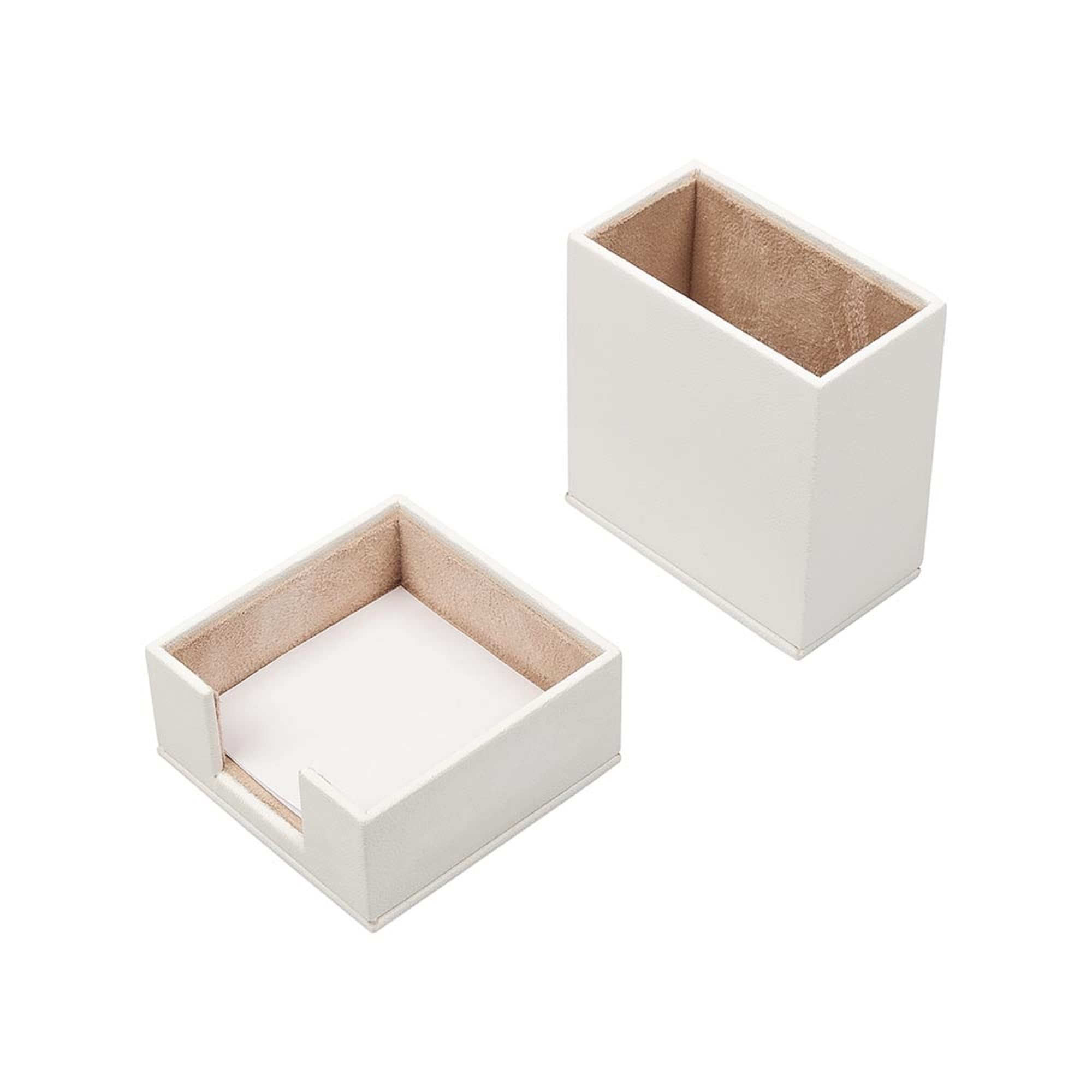 Set da scrivania in pelle, sottomano da scrivania, porta foglietti per appunti, portapenne, sottobicchiere in pelle, accessori da scrivania, organizer da scrivania (4PCS)