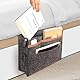 BELLE VOUS 2er Pack Bettasche zum Einhängen aus Filz - Bett Organizer Tasche mit 4 Fächern - Aufbewahrung von Fernbedienung Telefon Brille Zeitschriften und Bücher
