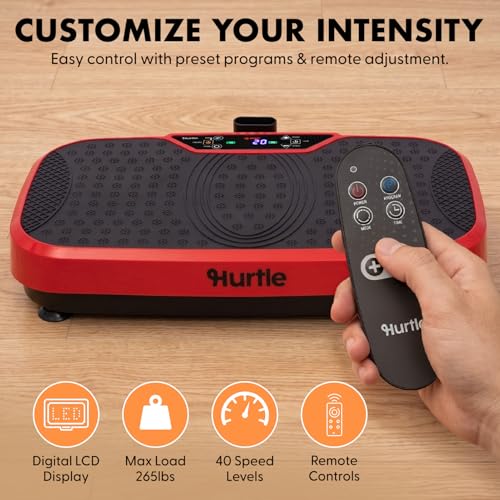 Hurtle Single-Motor Vibration Plate with 1-99 Speeds & 10 Programs — view 6