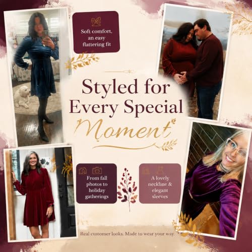 Image of Jayscreate Women's 2025 A-line Suede Dress Pocket Mini V Neck Elegant Long Sleeve Spring Fall Winter Short Dress