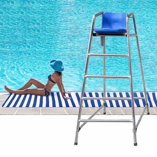 Silla de Guardavidas para Piscina 5.9 ft de Acero miniatura 1