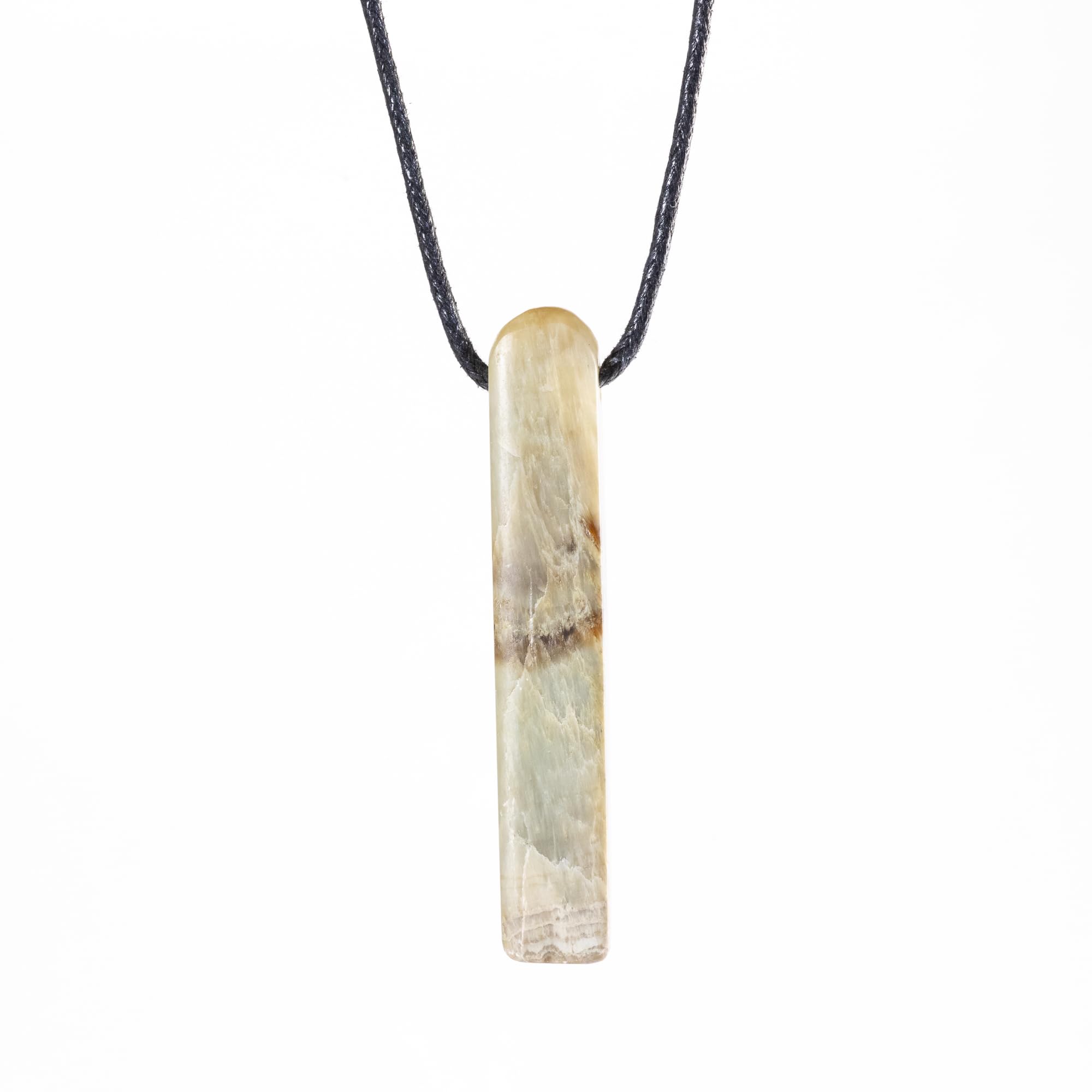 Native Stonz Handcrafted UV-Reactive Stone Pendant Necklace: Colorado Discovery with Vibrant Glow, Vegan-Friendly Cord, and Unique Bar Shape – A Statement Piece for Unique Style
