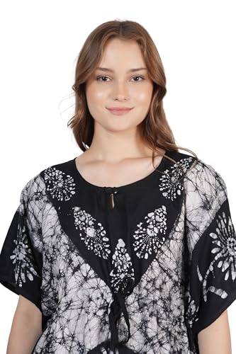 Image of Onekbhalo Women's Cotton Floral Kaftan Nighty Maxi Gown (OK Free Size)