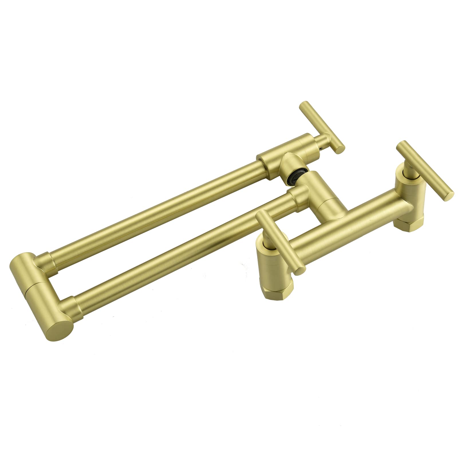 Rubinetto Da Parete Per Vaso Nero - Miscelatore Ottone Per Lavello, Braccio Oscillante 360° - Foto 4