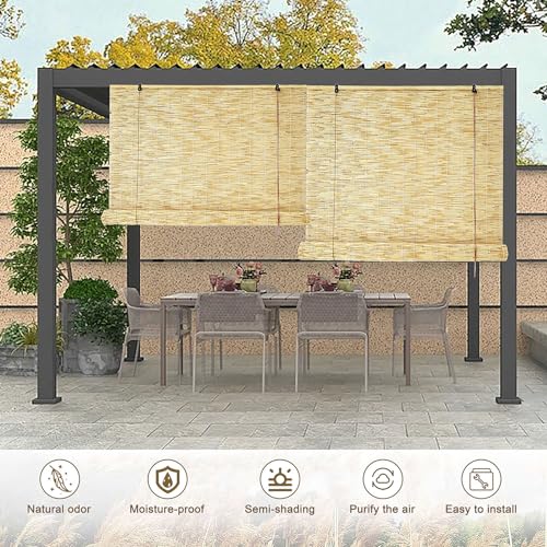 Store en bambou extérieur respirant pour ombrager votre terrasse