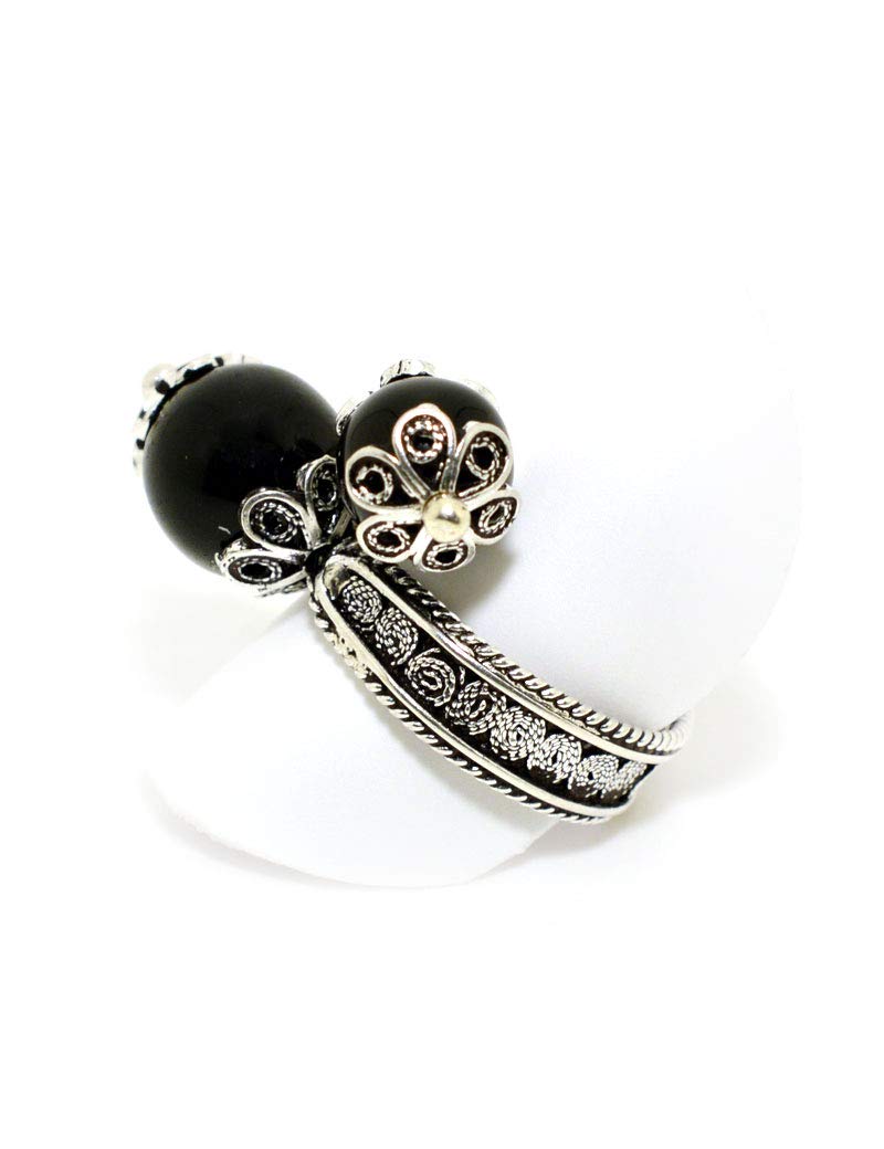 Anello sardo in filigrana d'argento con kokkos
