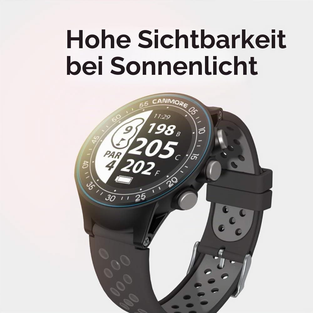 CANMORE TW411 Golf-GPS-Uhr mit Fitness-Tracker, über 41.000 kostenlose vorinstallierte weltweite Kurse, aktualisierter IC-Chip, Blau