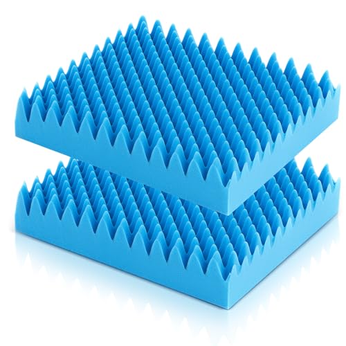 Geiserailie 2 Pcs Egg Foam Pad Eggs Chair Cushion to Relieve Back Foam Seat Cushion Chair Accessories Pad for Office Recliner Wheelchair Home Car (Egg Blue)