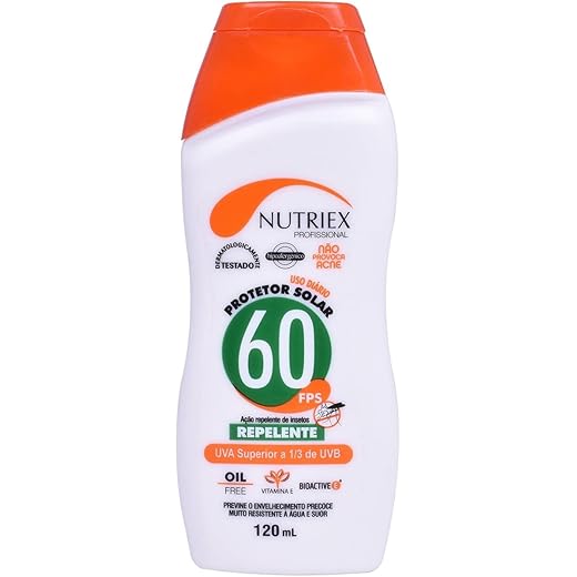 Protetor Solar FPS60 UVA Com Repelente 120ml Nutriex