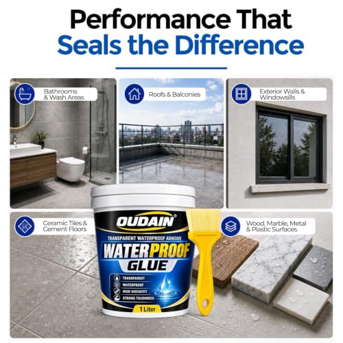 Image of 5 kg Glue Waterproof Glue for Leakage, Epoxy Resin for Flooring, Crack Seal Agent Waterproofing for Roof Leakage Solution Indoor Outdoor Waterproof Adhesive Sealan
