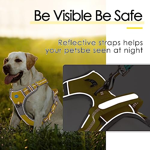ThinkPet No Pull Harness Atmungsaktives Sportgeschirr mit Griff - Sicherheitsweste für Hunde, gepolstert, reflektierend, verstellbar, Clip hinten/vorne für Easy Control