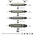 Damaged Screw Extractor and Remove Set by YAMO - Easily Remove Stripped or Damaged Screws - Made From H.S.S. 4341# the Hardness Is 62-63hrc - Set of 4 Stripped Screw Removers